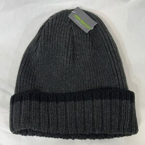 John Bartlett charcoal and black  Knitted  Beanie stocking hat